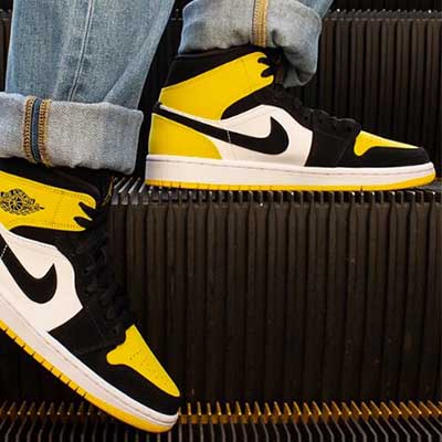 jordan mid yellow toe