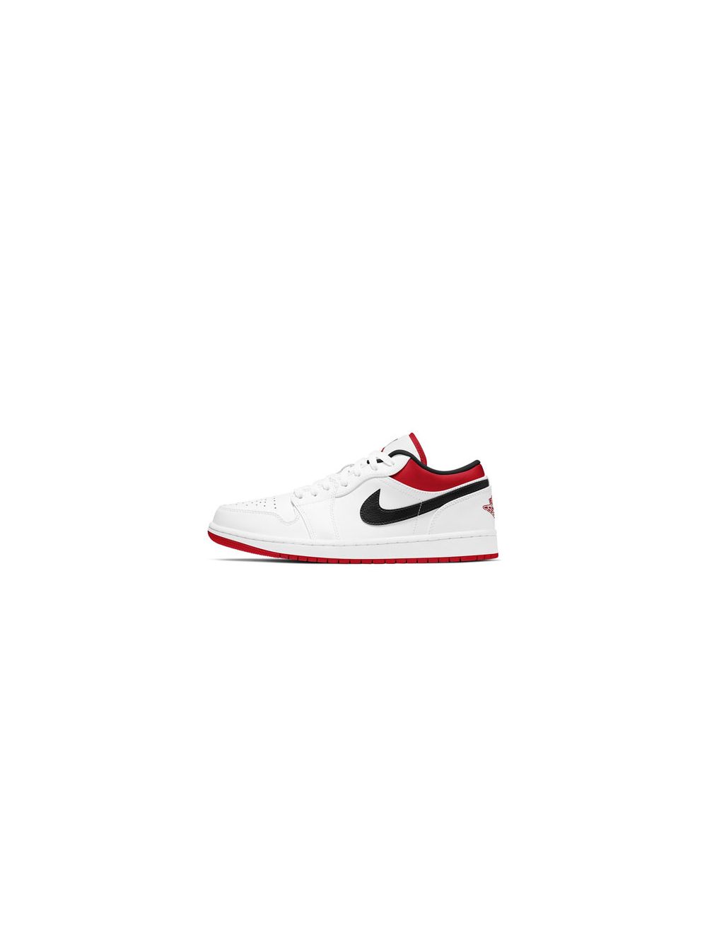 jordan 1 low white university red black