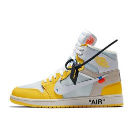 yellow and white off white jordan 1