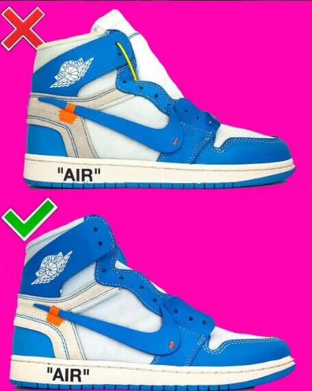 Fake Off-White x Jordan 1 High "UNC" University Blue Sneaker | PopKicks.org