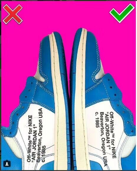 air jordan 1 off white blue fake